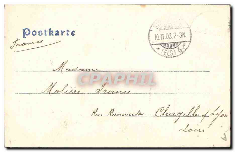 CPA Folklore Alsace  — Verso