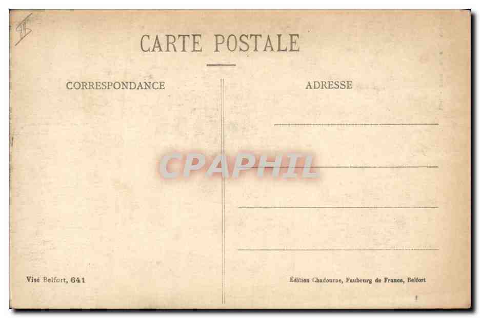 CPA Folklore Alsace Une petite Alsacienne  — Verso