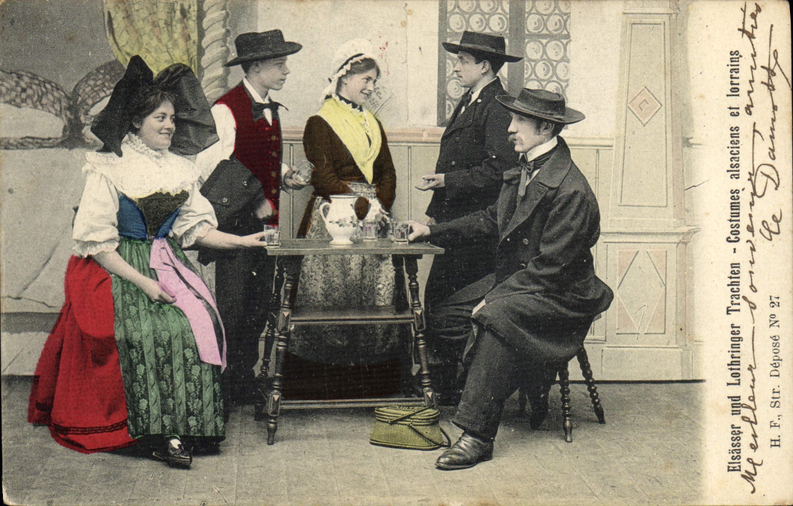 CPA Folklore Alsace Costumes Alsaciens et lorrains 