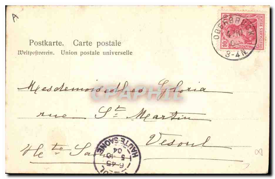 CPA Folklore Alsace Costumes Alsaciens et lorrains  — Verso