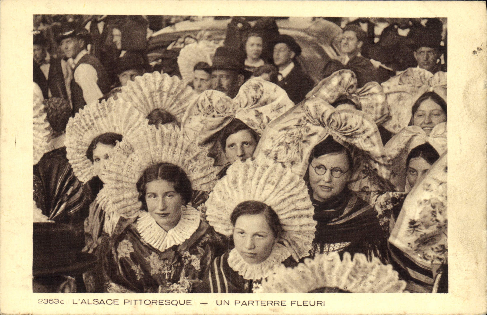 CPA Folklore Alsace Un parterre fleuri 