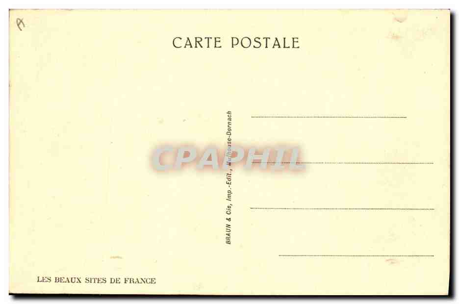 CPA Folklore Alsace Un parterre fleuri  — Verso