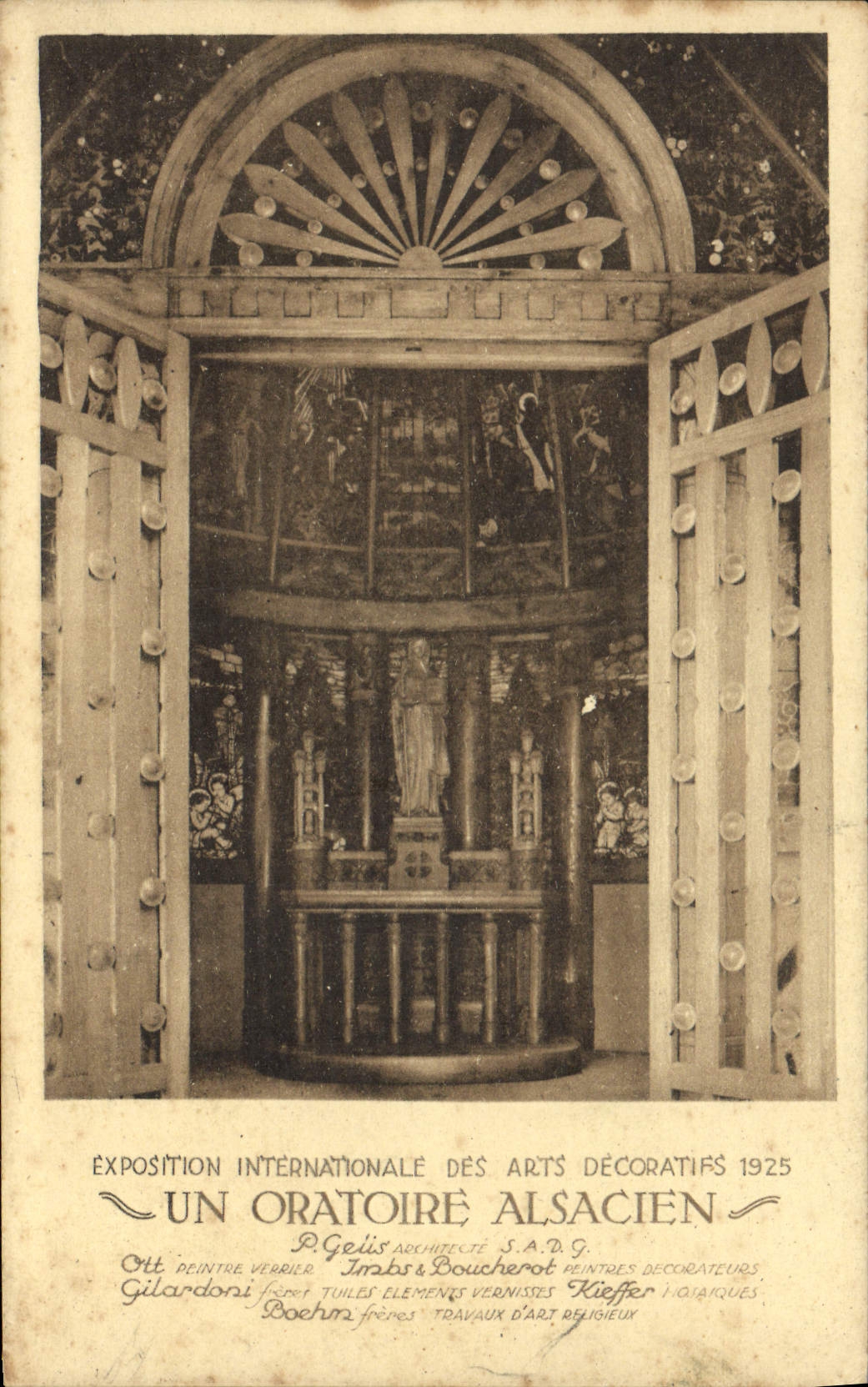 CPA Alsace Un oratoire alsacien Exposition internationale des Arts Decoratifs 1925 