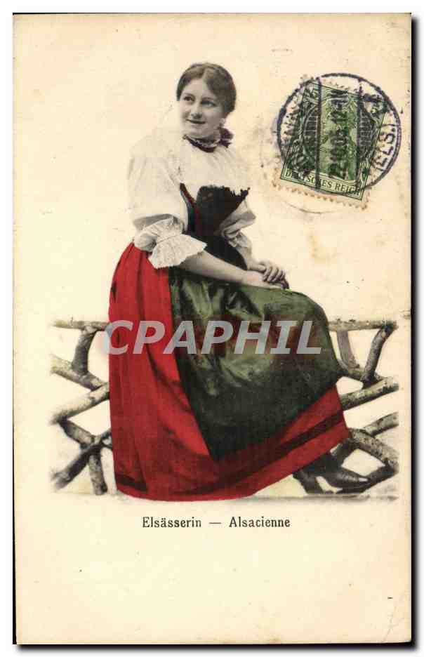 CPA Folklore Alsace Alsacienne 