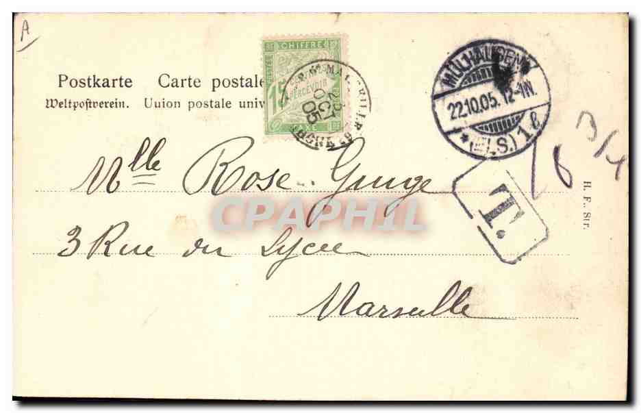 CPA Folklore Alsace Alsacienne  — Verso