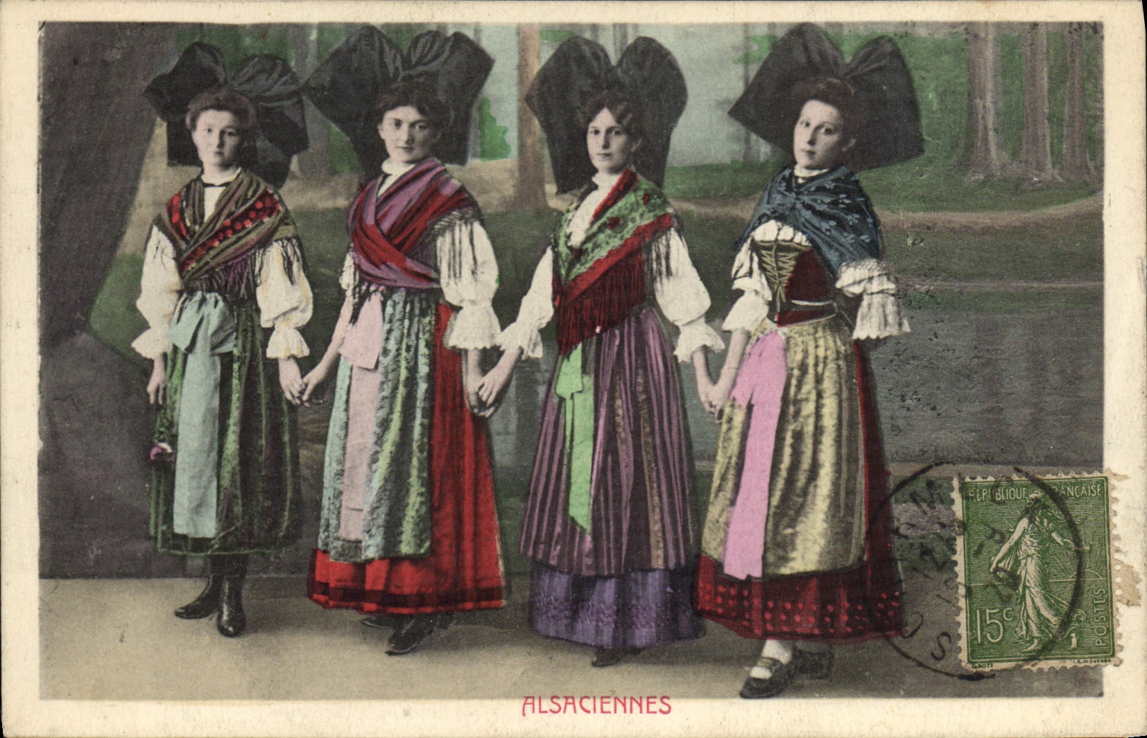 CPA Folklore Alsace Alsaciennes 