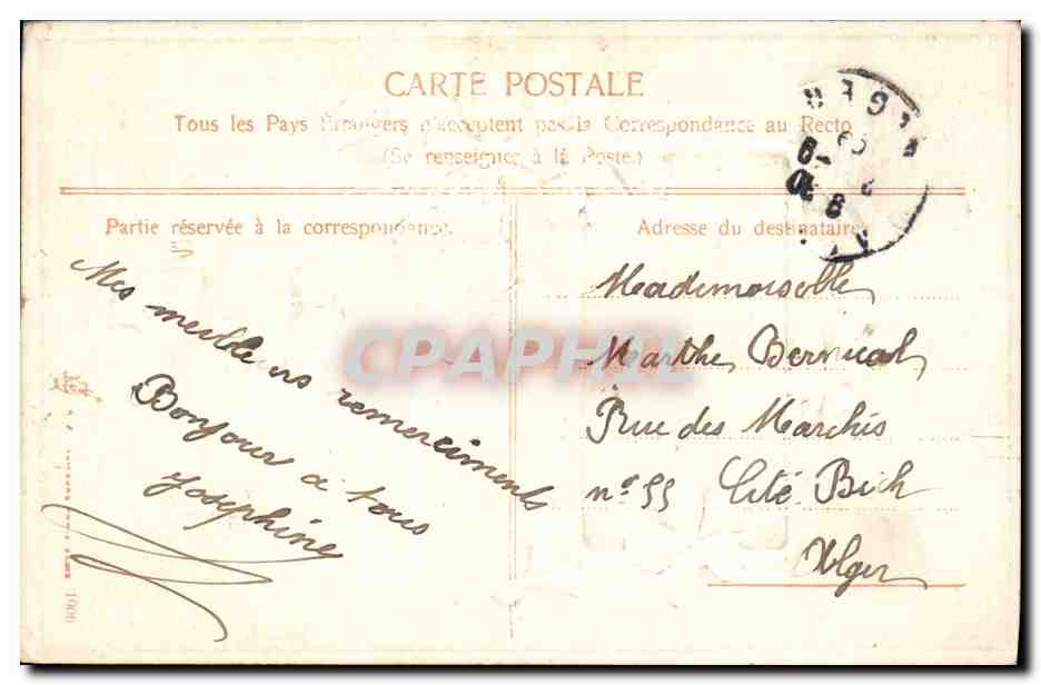 CPA Fantaisie Fleurs  — Back