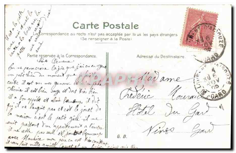 CPA Fantaisie Fleurs  — Back