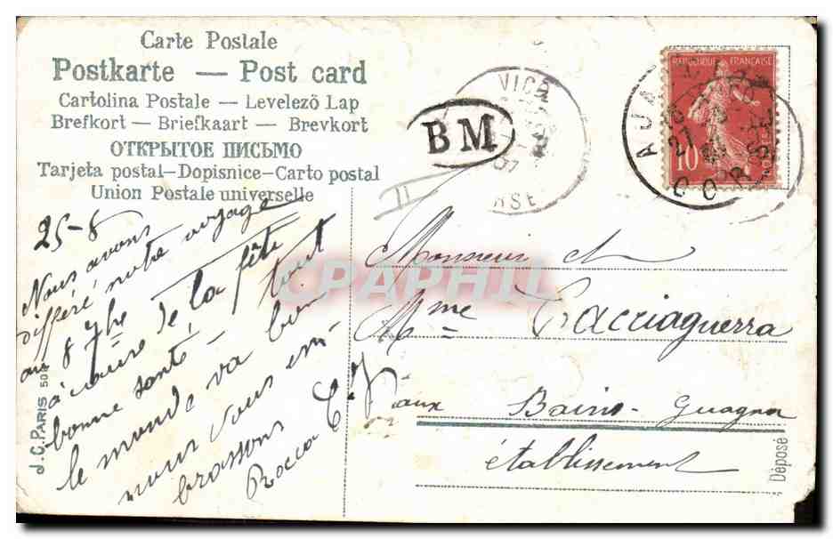 CPA Fantaisie Fleurs  — Verso