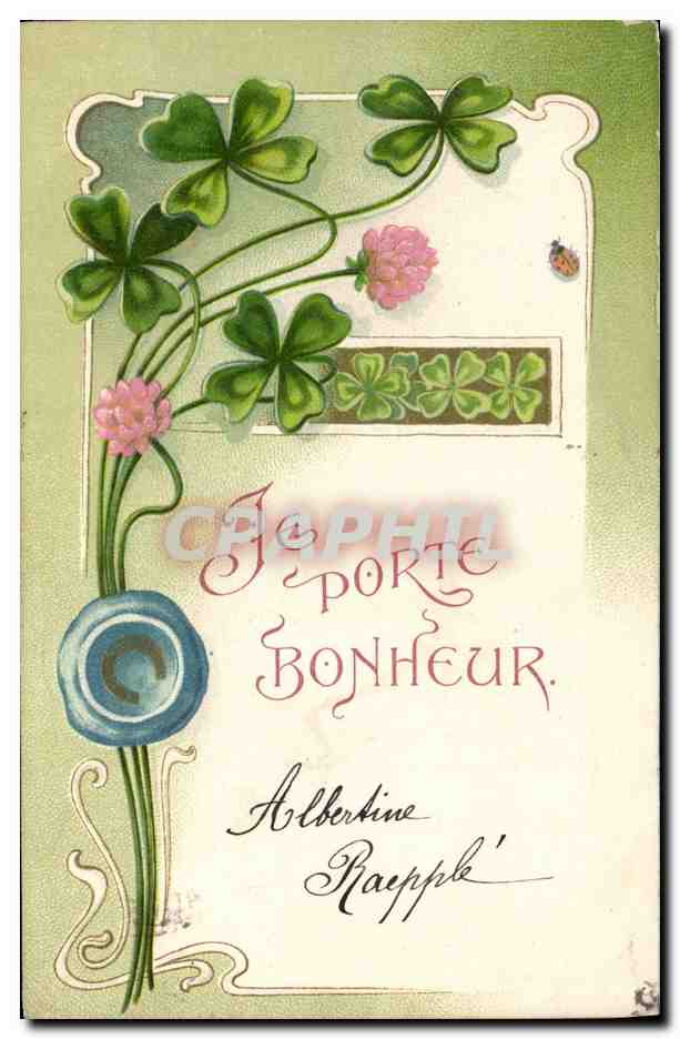 CPA Fantaisie Fleurs Trefles 