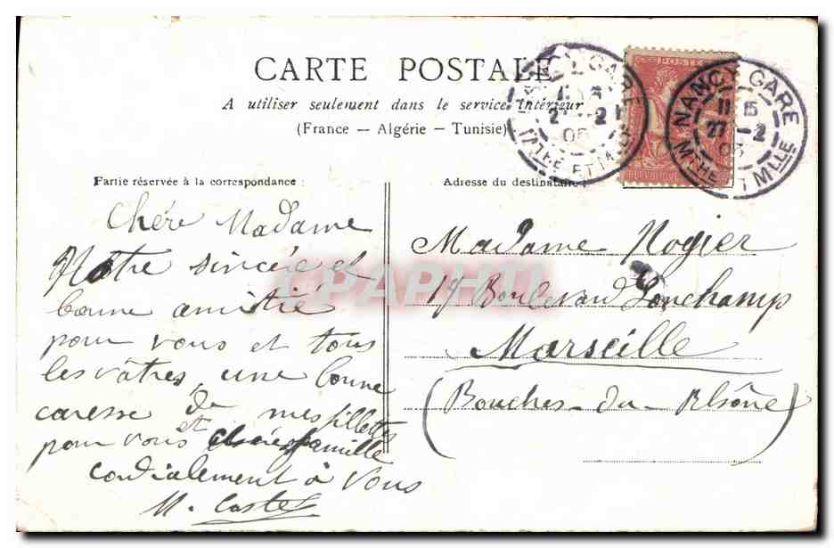 CPA Fantaisie Fleurs  — Back