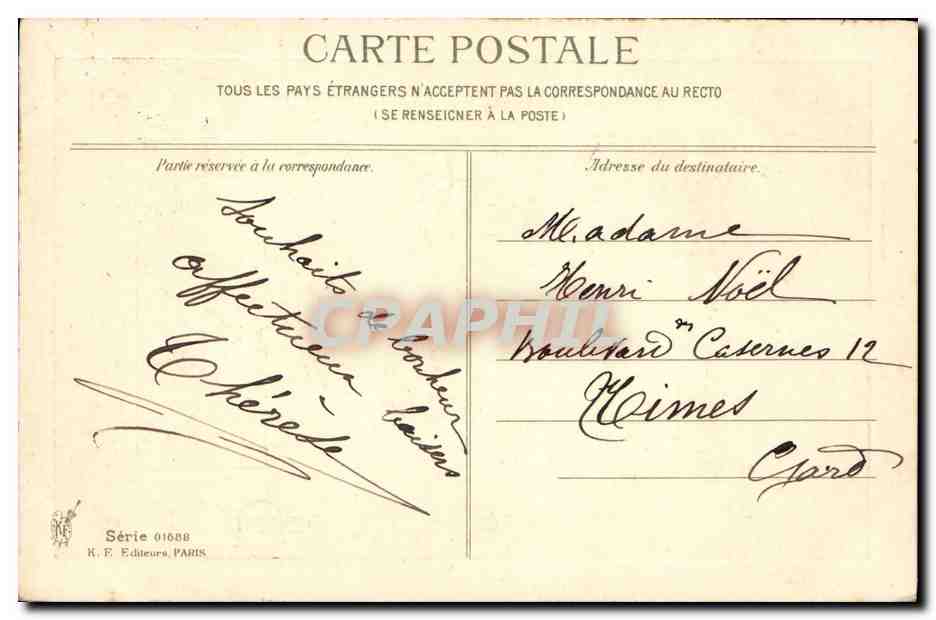 CPA Fantaisie Fleurs Fer a cheval  — Verso