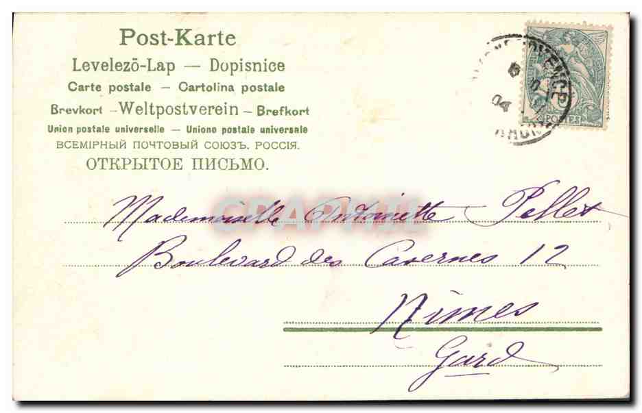 CPA Fantaisie Fleurs  — Rückseite