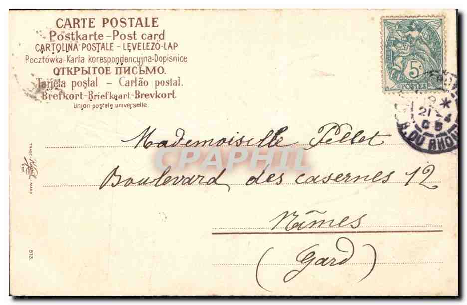 CPA Fantaisie Fleurs  — Verso