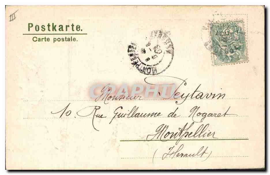 CPA Fantaisie Fleurs Femmes  — Verso