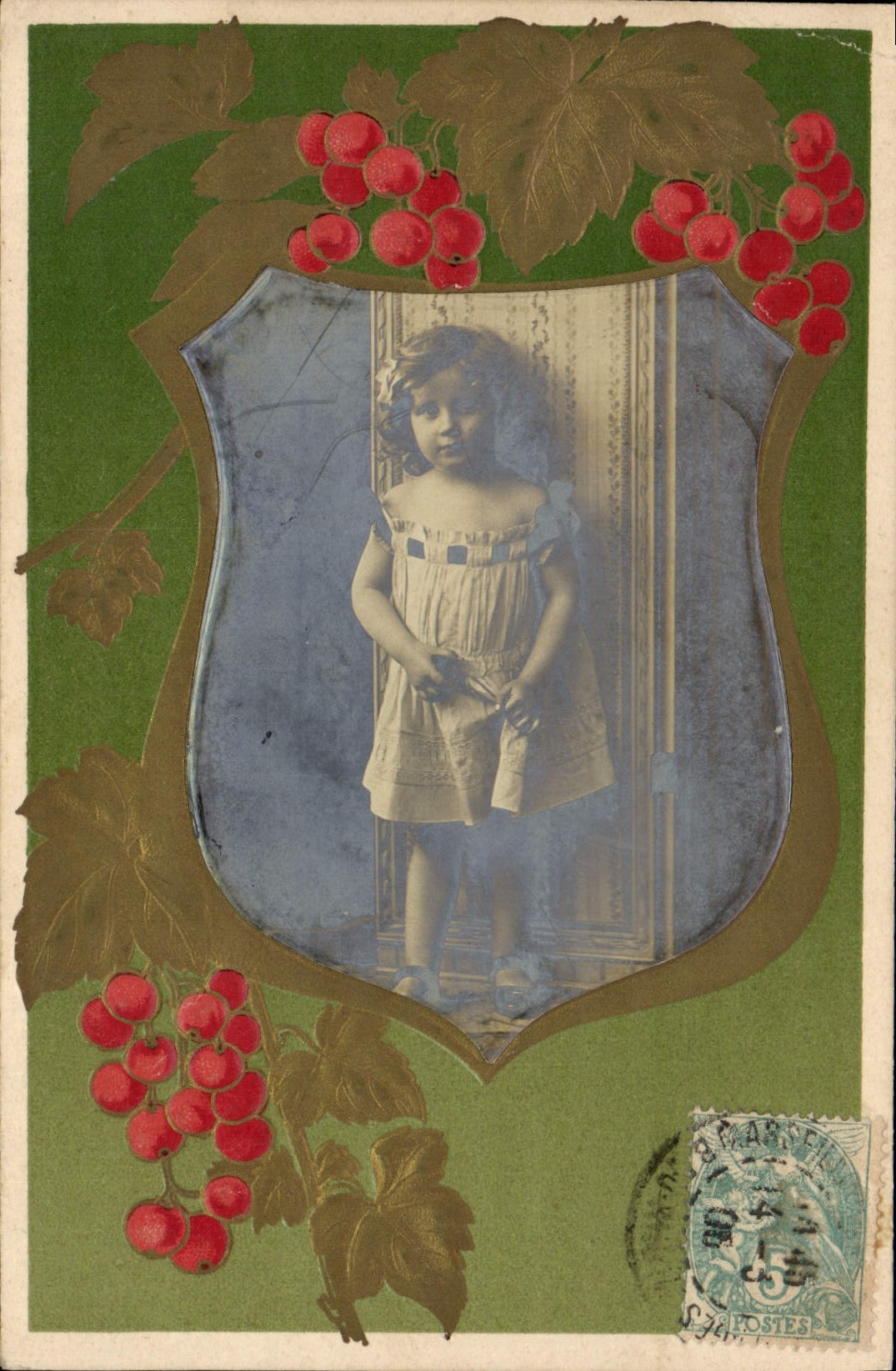 CPA Fantaisie Fleurs Enfant 