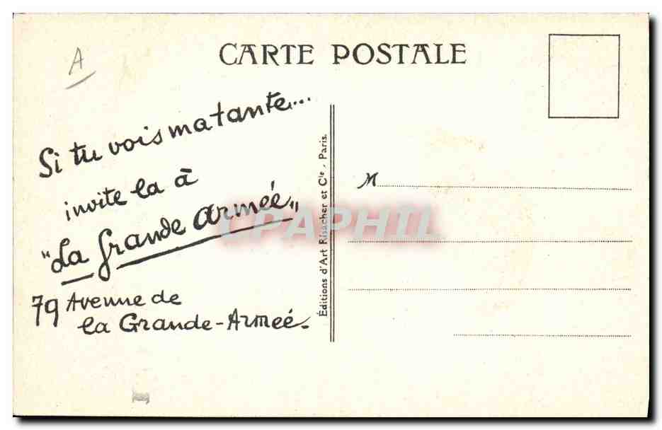 CPA Cuisine La poule au riz Sauce supreme  — Rückseite