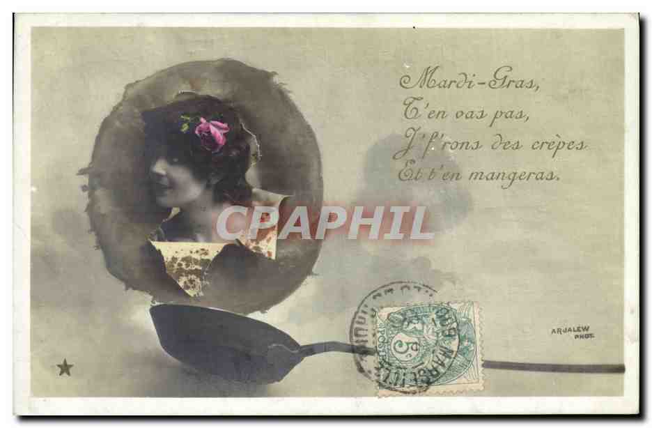 Femme avec crêpe — Mardi-Gras — ARJALEW PHOTO