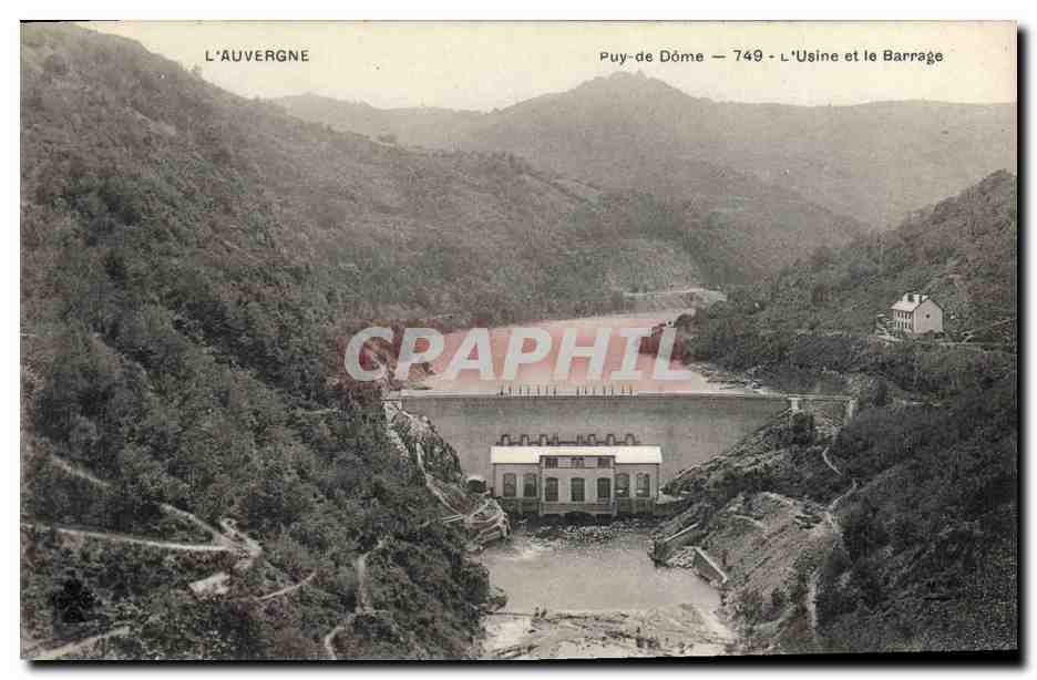 CPA Electricite Puy de Dome l'usine et le barrage