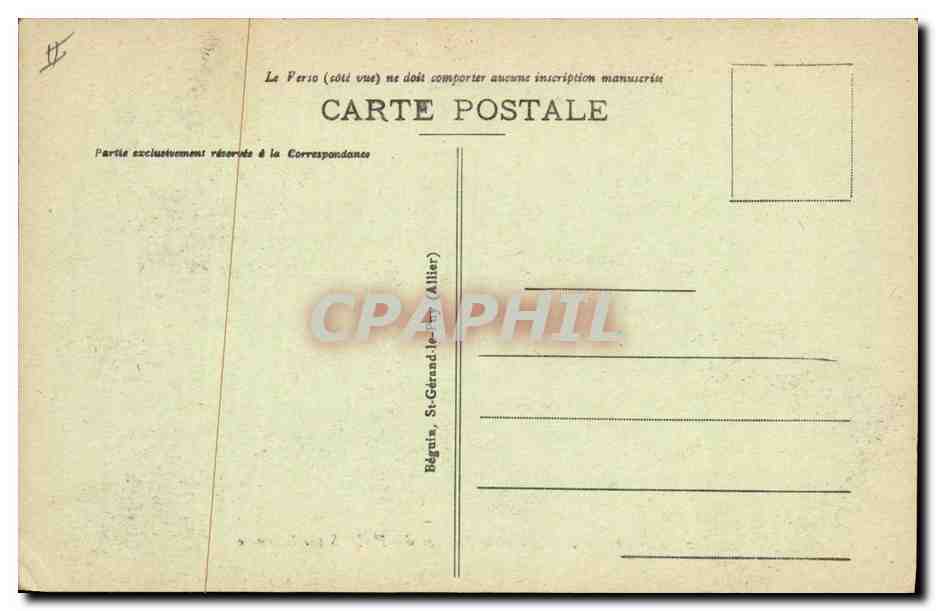 CPA Electricite Le pont L'usine et le barrage des Fades sur la Sioule — Rückseite