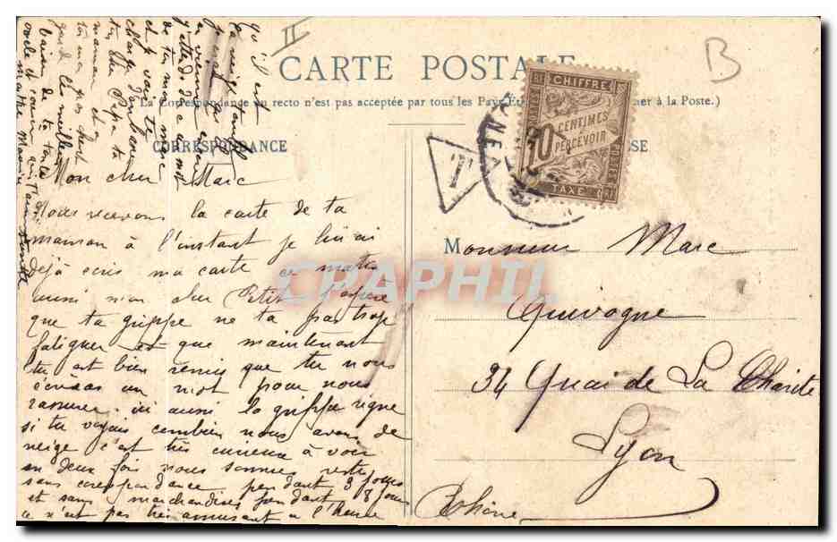 Jeune fille — avec cœur — Phototype A. Bergeret & Cie, Nancy — n° de série non visible — Reverso