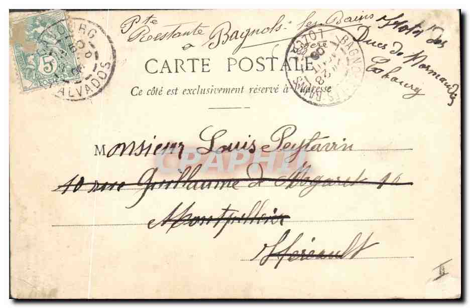 Femme souriante tenant un bouquet — Bonne Fête — Poulain & Basset à C. Joury — Verso