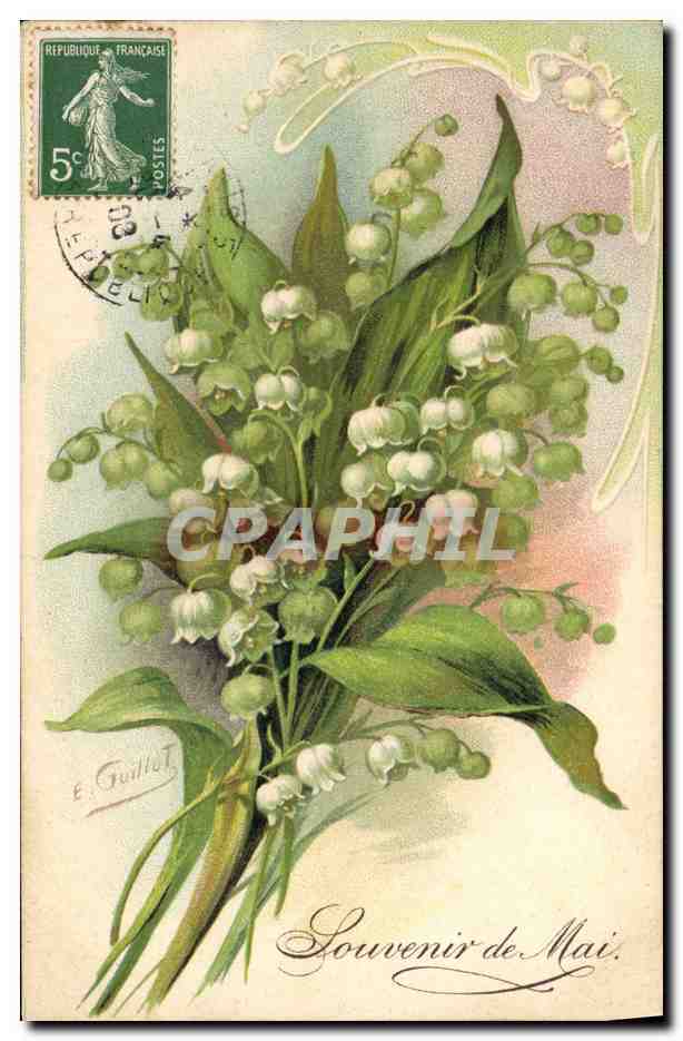 CPA Fantaisie Fleurs Muguet 