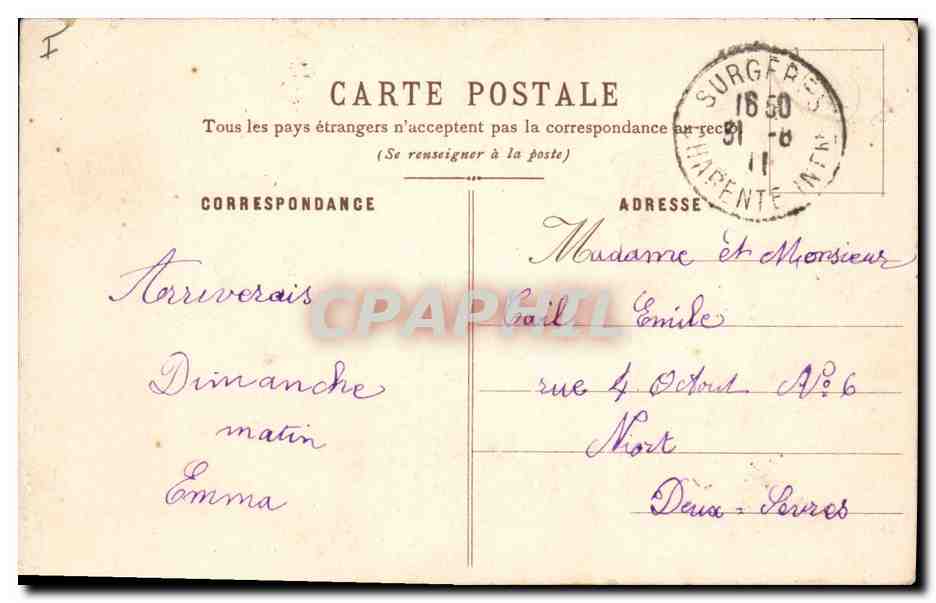 CPA Fantaisie Fleurs Giroflees Quarantaine  — Rückseite