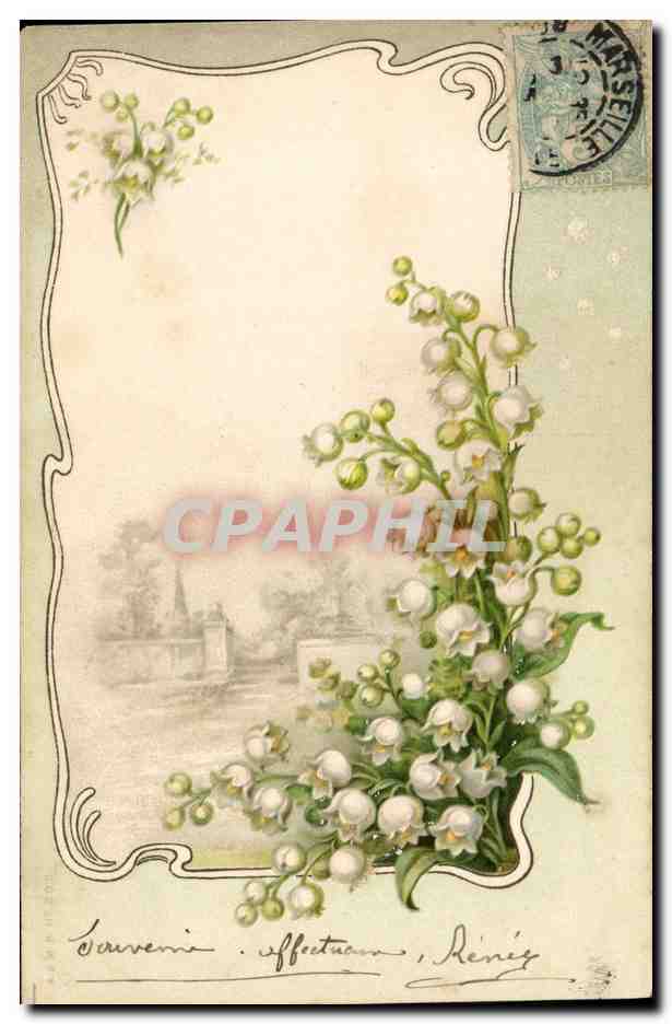 CPA Fantaisie Fleurs Muguet 
