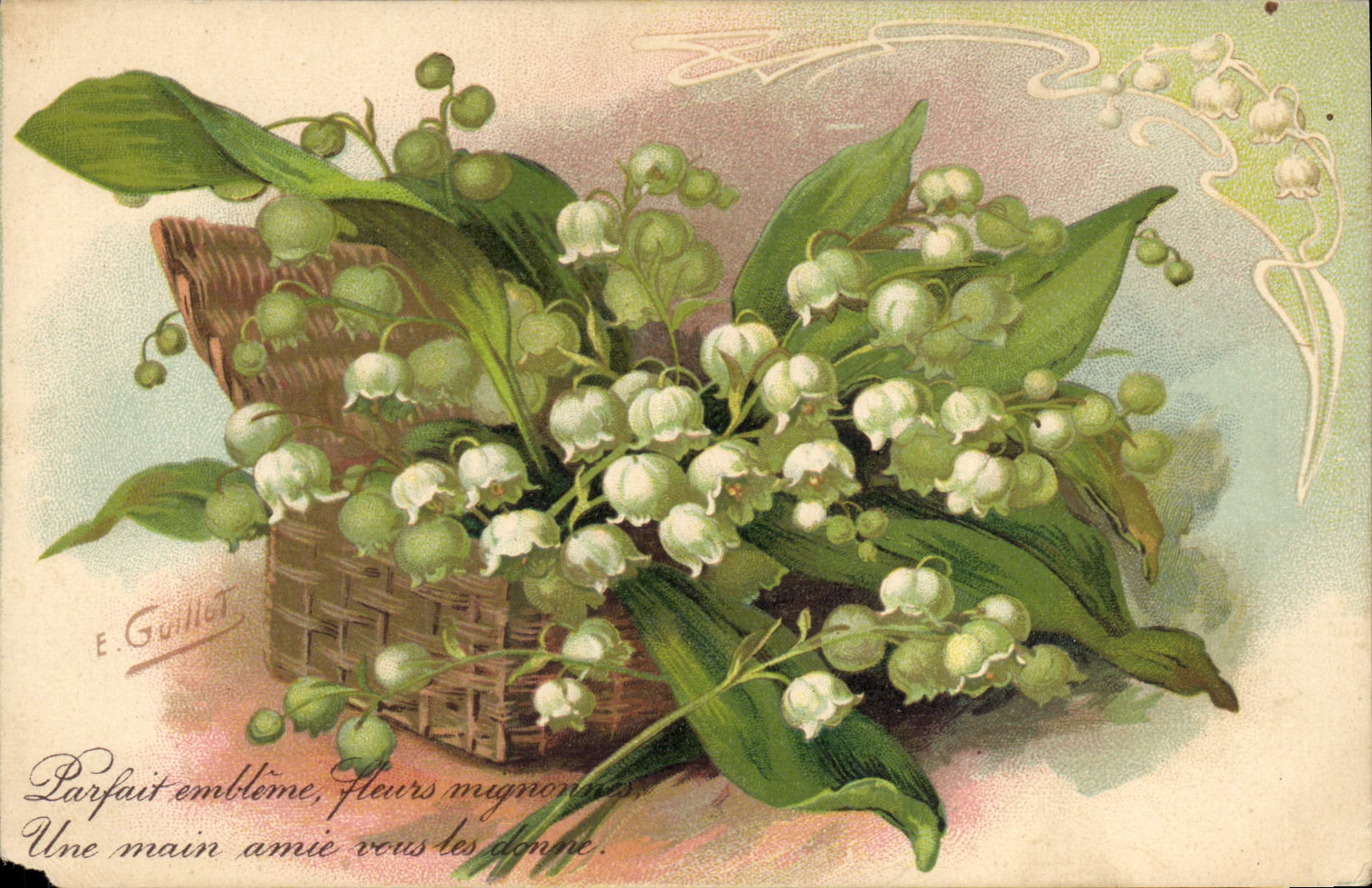 CPA Fantaisie Fleurs Muguet 