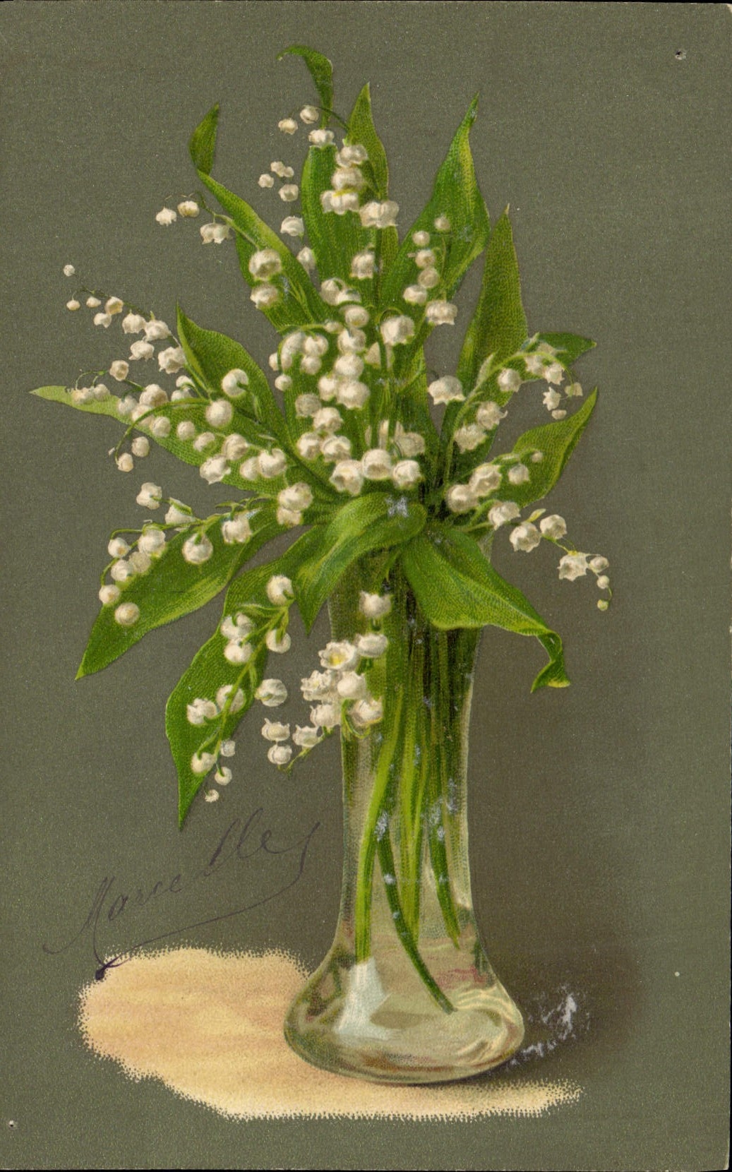 CPA Fantaisie Fleurs Muguet 