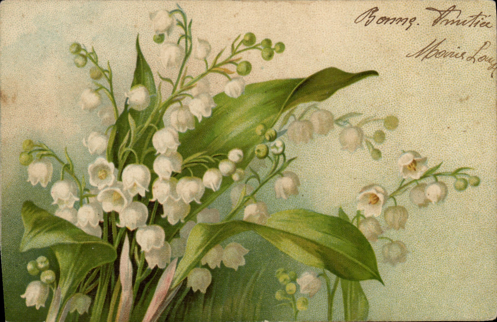 CPA Fantaisie Fleurs Muguet 