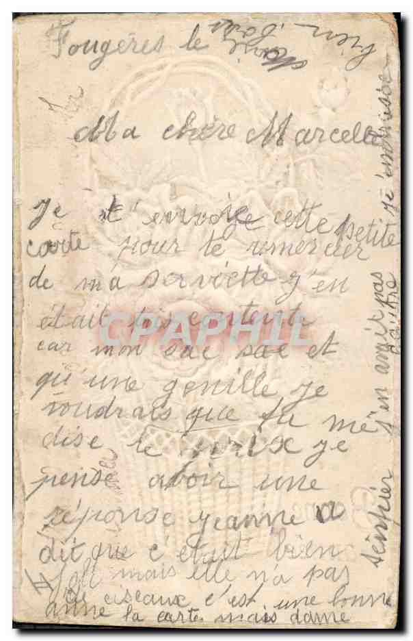 Bouquet de roses — Bonne année — carte postale ancienne — Verso