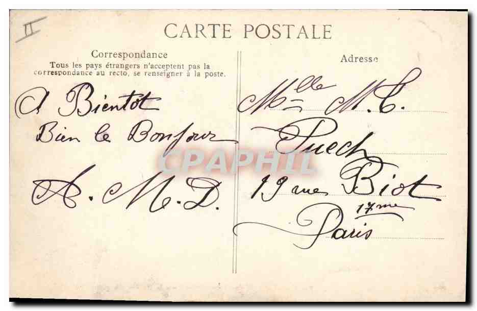 CPA Funerailles de M de Chateaubriand sur le rocher du Grand Be a Saint Malo 1848  — Rückseite