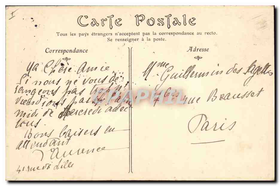 CPA Paris Eglise de la Sorbonne Tombeau du cardinal Richelieu Ministre du roi Louis XIII  — Rückseite