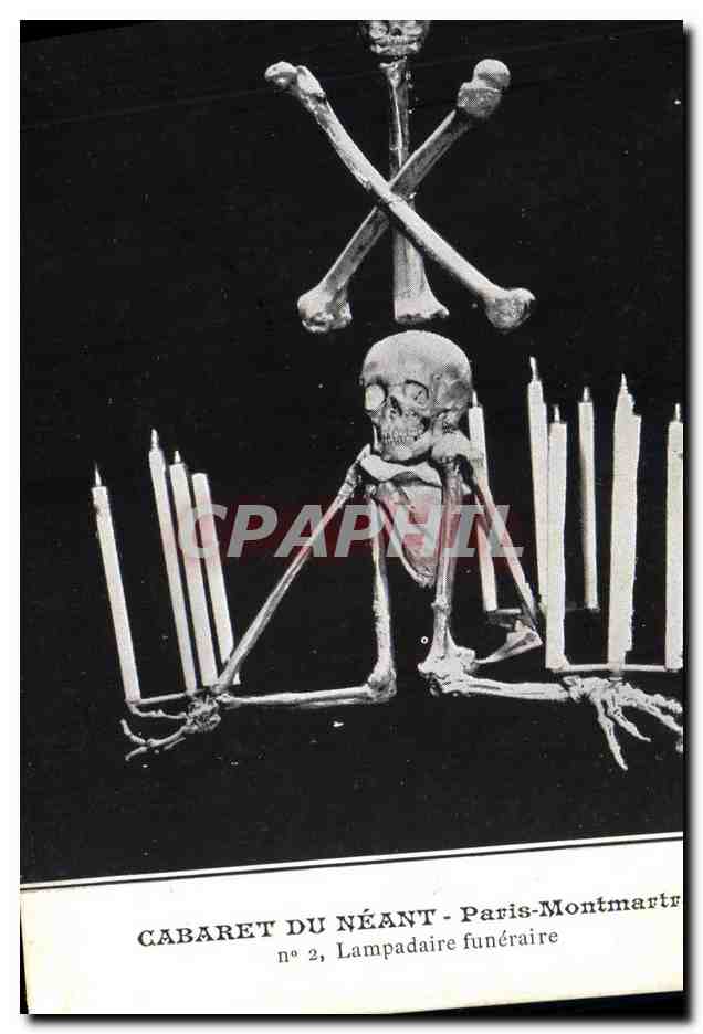 CPA Paris Cabaret du Neant Montmartre Lampadaire funeraire 