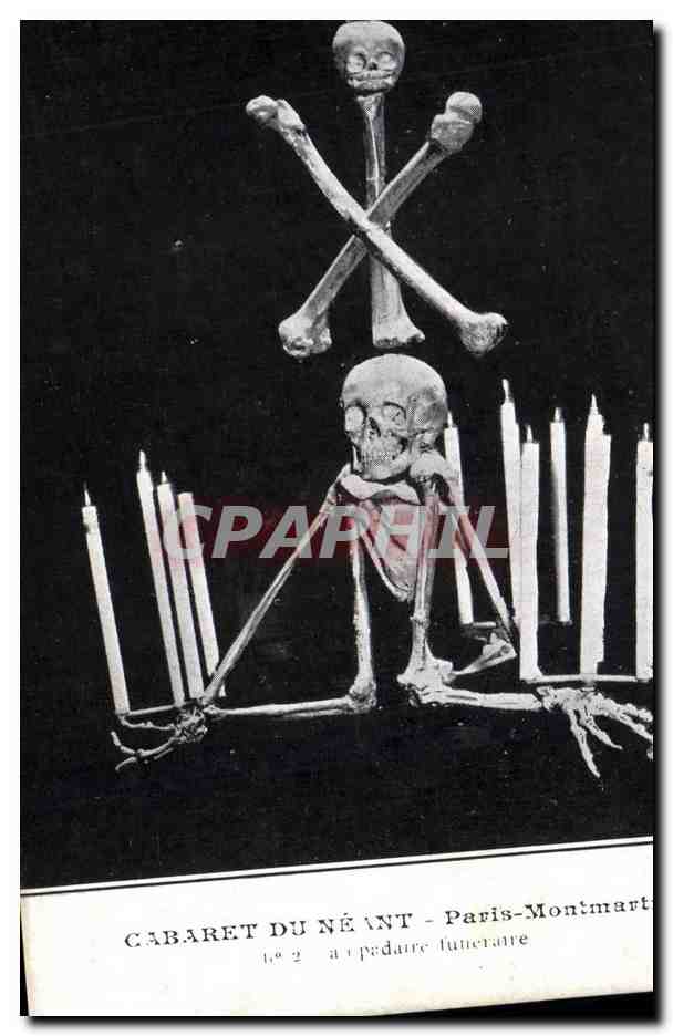 CPA Paris Cabaret du Neant Montmartre Lampadaire funeraire 