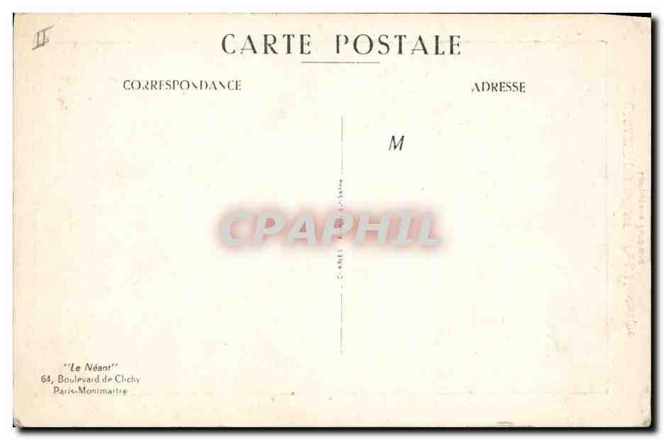 CPA Paris Cabaret du Neant Montmartre Lampadaire funeraire  — Back