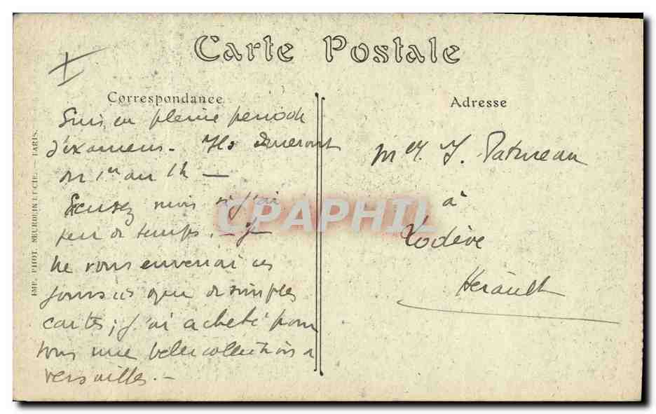 CPA Militaria Ecole speciale militaire Musee du souvenir Buste en bronze de Pierre 1er Roi de Serbie Eleve de la Promotion 1862 1864  — Rückseite