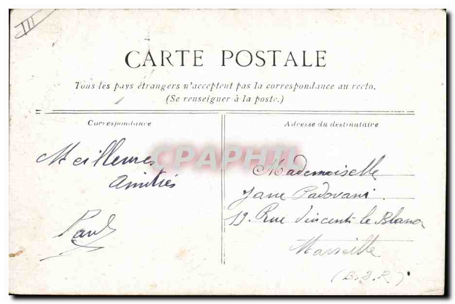 CPA Bateau Le Kleber Croiseur de 1ere classe — Verso