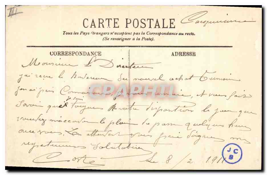 Marine de Guerre — "Le Kleber" — Croiseur Cuirassé — LL. — Éditeur : LL. — N° 18 — Verso