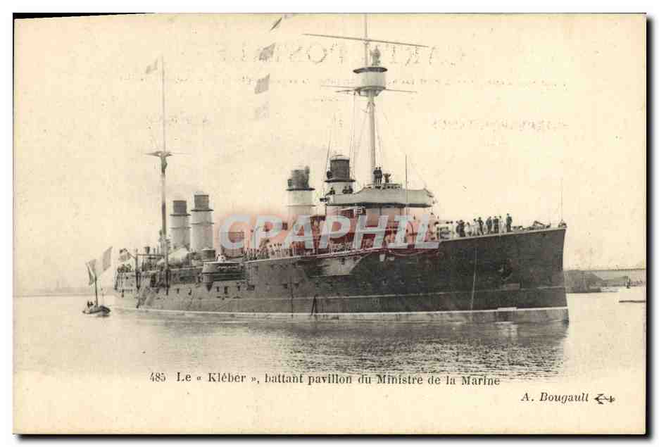 Le « Kléber », battant pavillon du Ministre de la Marine — A. Bougault, n° 485