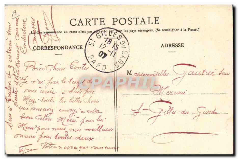 Le « Kléber », battant pavillon du Ministre de la Marine — A. Bougault n°485 — Verso