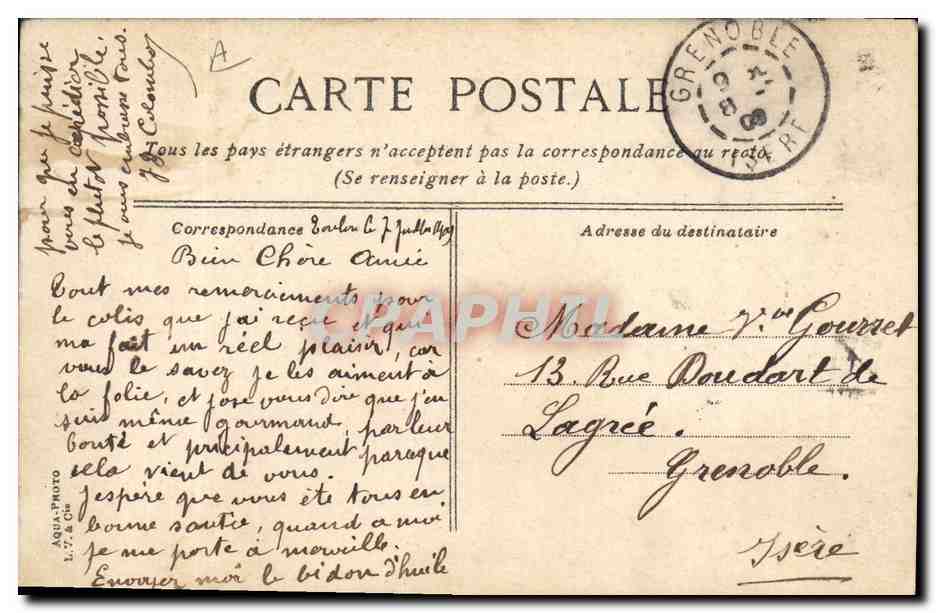 CPA Bateau Le Kleber Croiseur de 1ere classe — Verso
