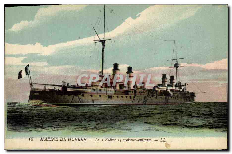 CPA Bateau Le Kleber Croiseur Cuirasse