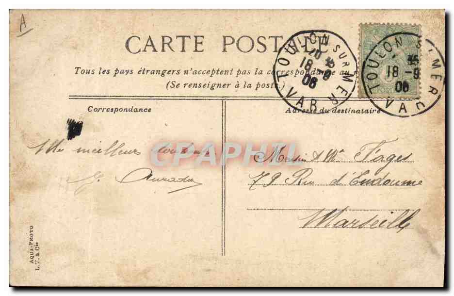 CPA Bateau Le Kleber Croiseur de 1ere classe — Verso