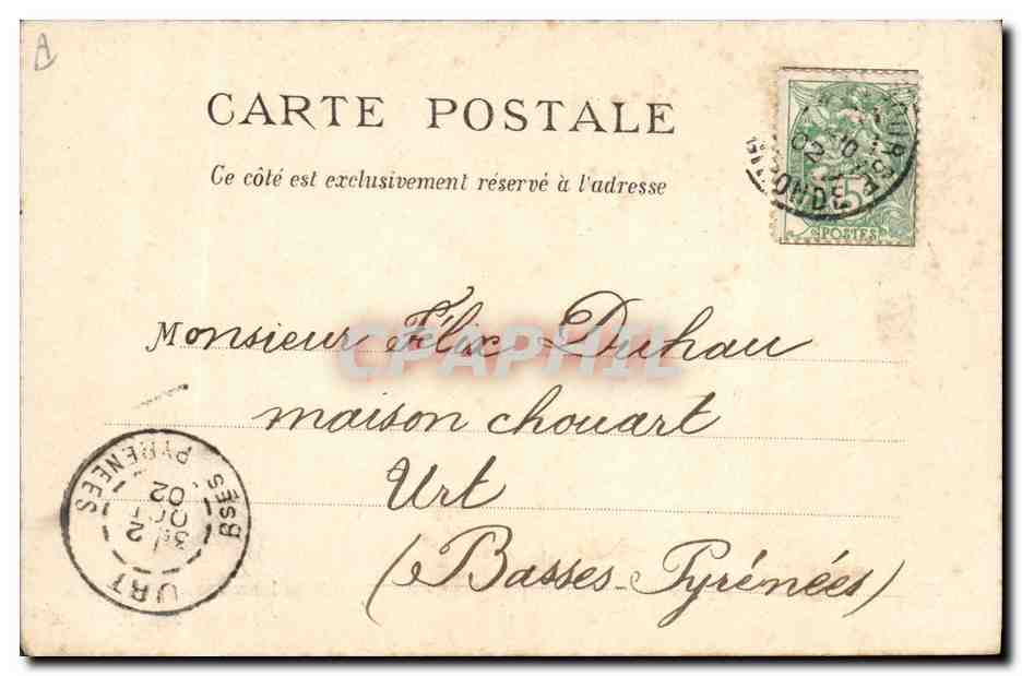 Bordeaux — Le Croiseur cuirassé Kléber après le lancement — J. H. B. Ed., Bx. — Reverso