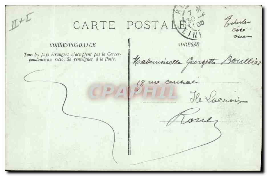 CPA Bateau Le Kleber Croiseur Cuirasse de 1er rang — Verso