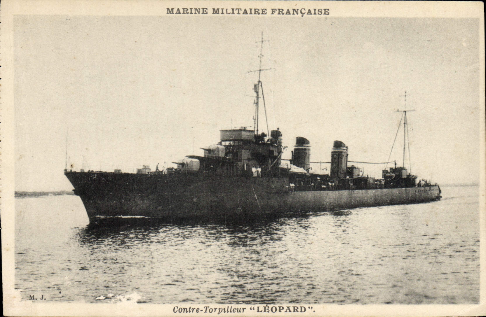 CPA Bateau Contre torpilleur Leopard