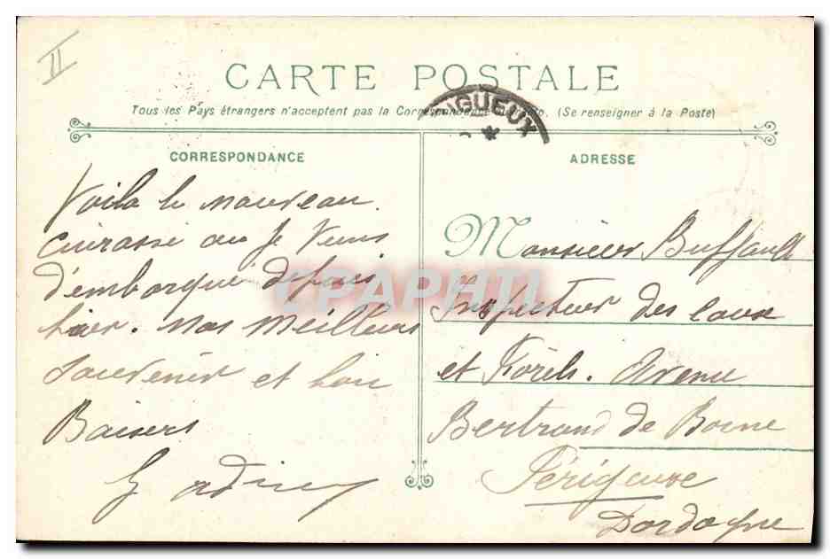 CPA Bateau Liberte Cuirasse  — Verso